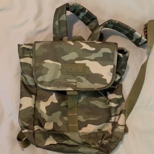 PINK Camo print mini backpack